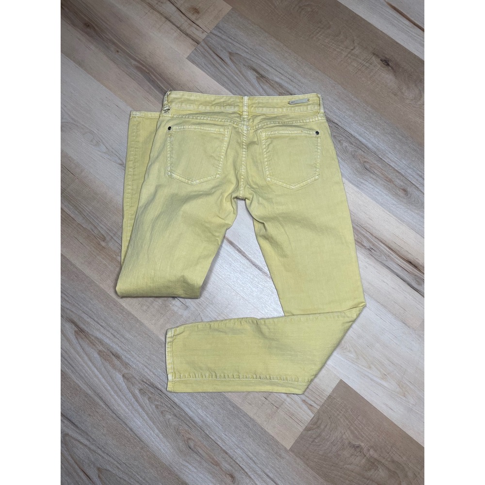 Pilcro and the Letterpress Stet Slim Jeans Yellow Low Rise Size 26 Anthropologie - Picture 12 of 12